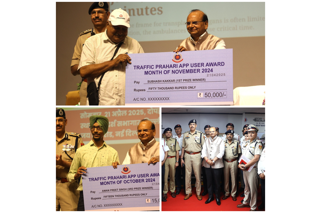 Felicitation of Traffic Praharis