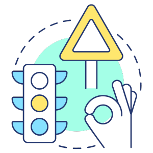 follw traffic rules and signals