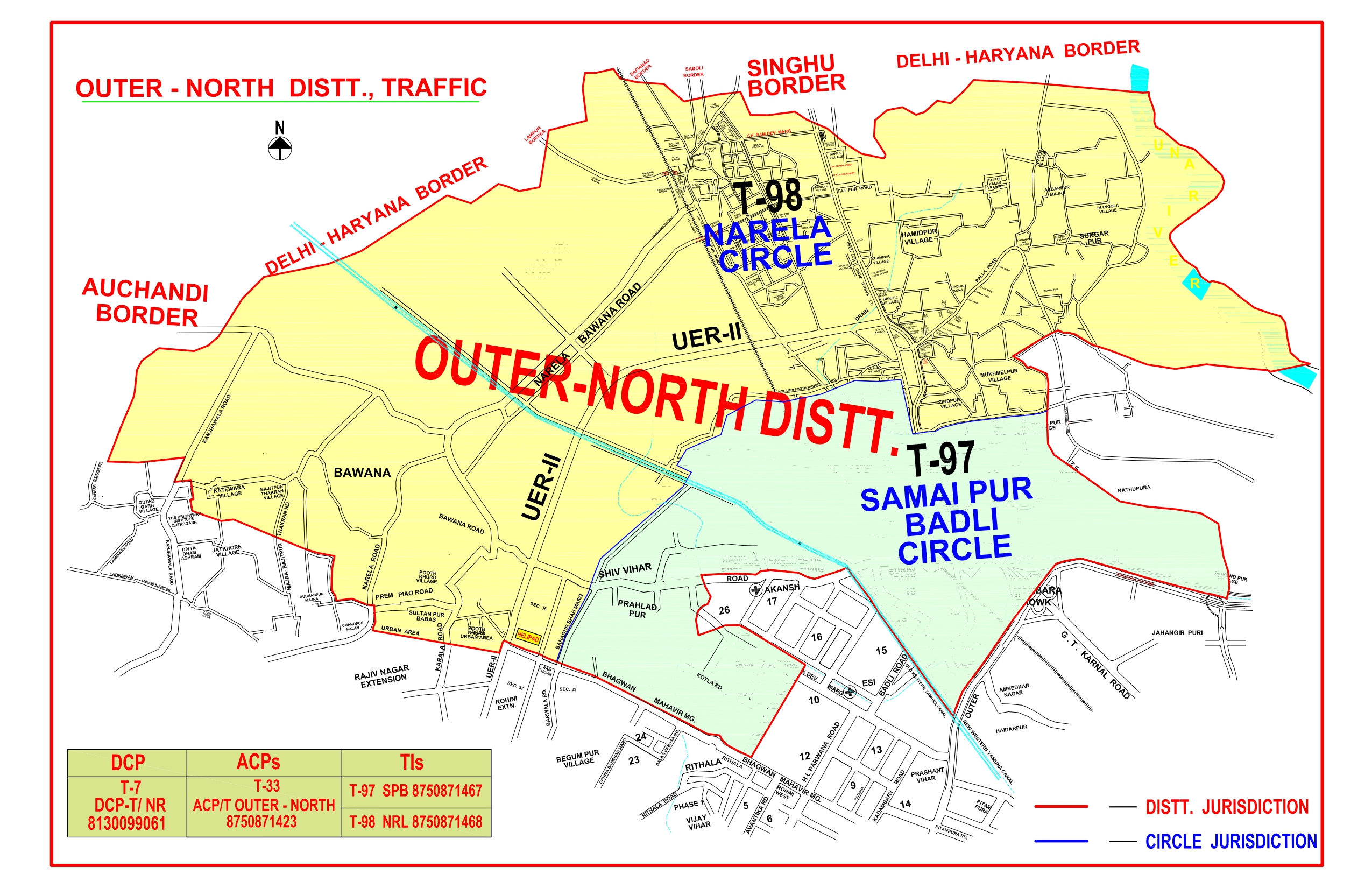 Outer North District Map