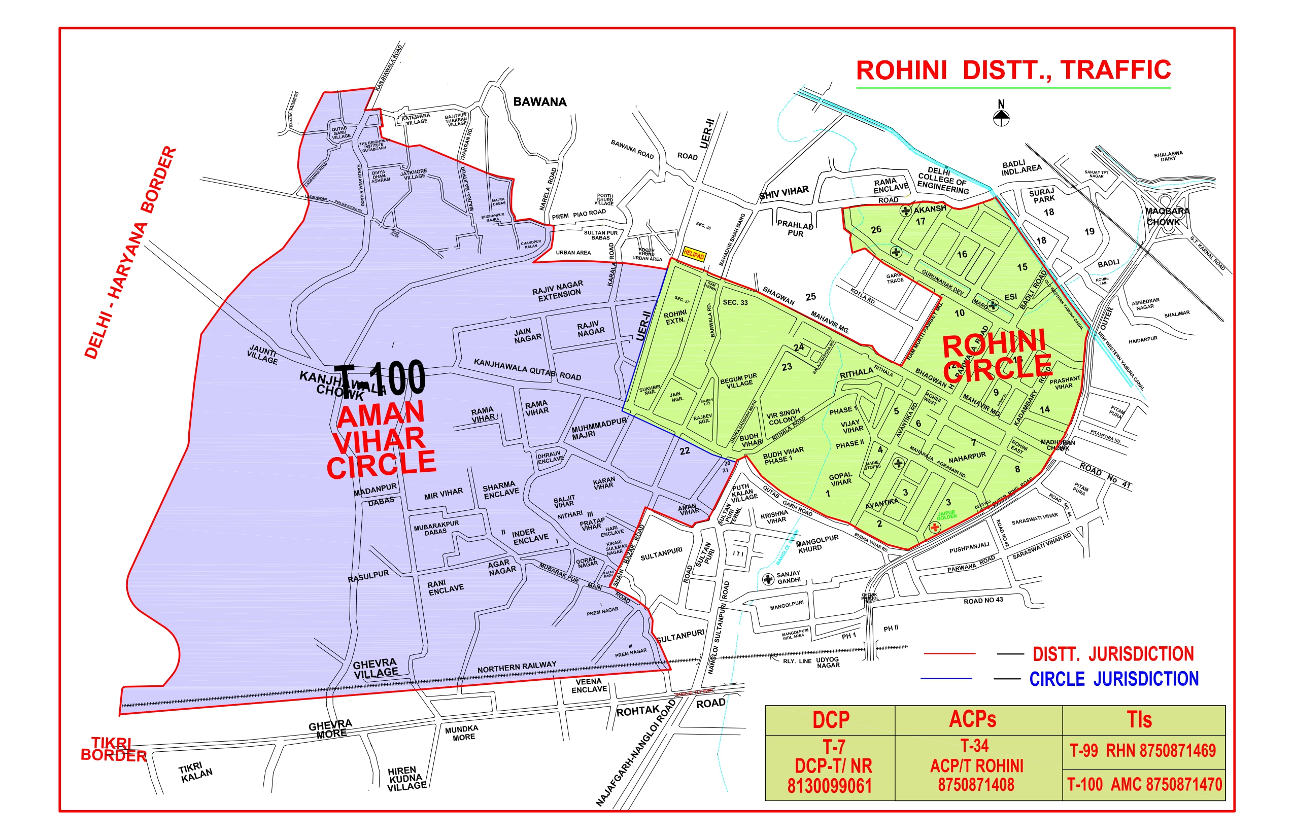 Rohini District Map
