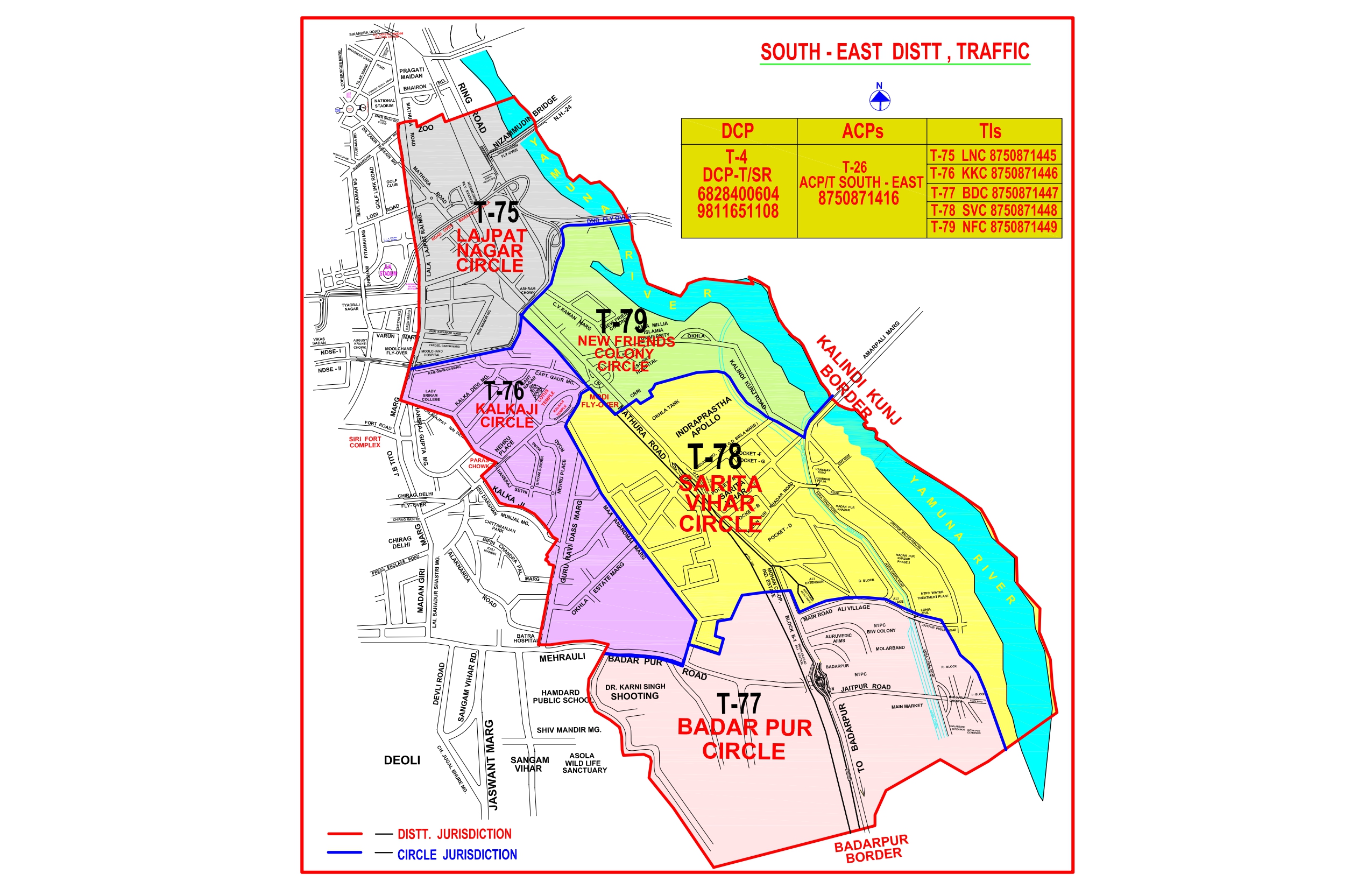 South East District Map