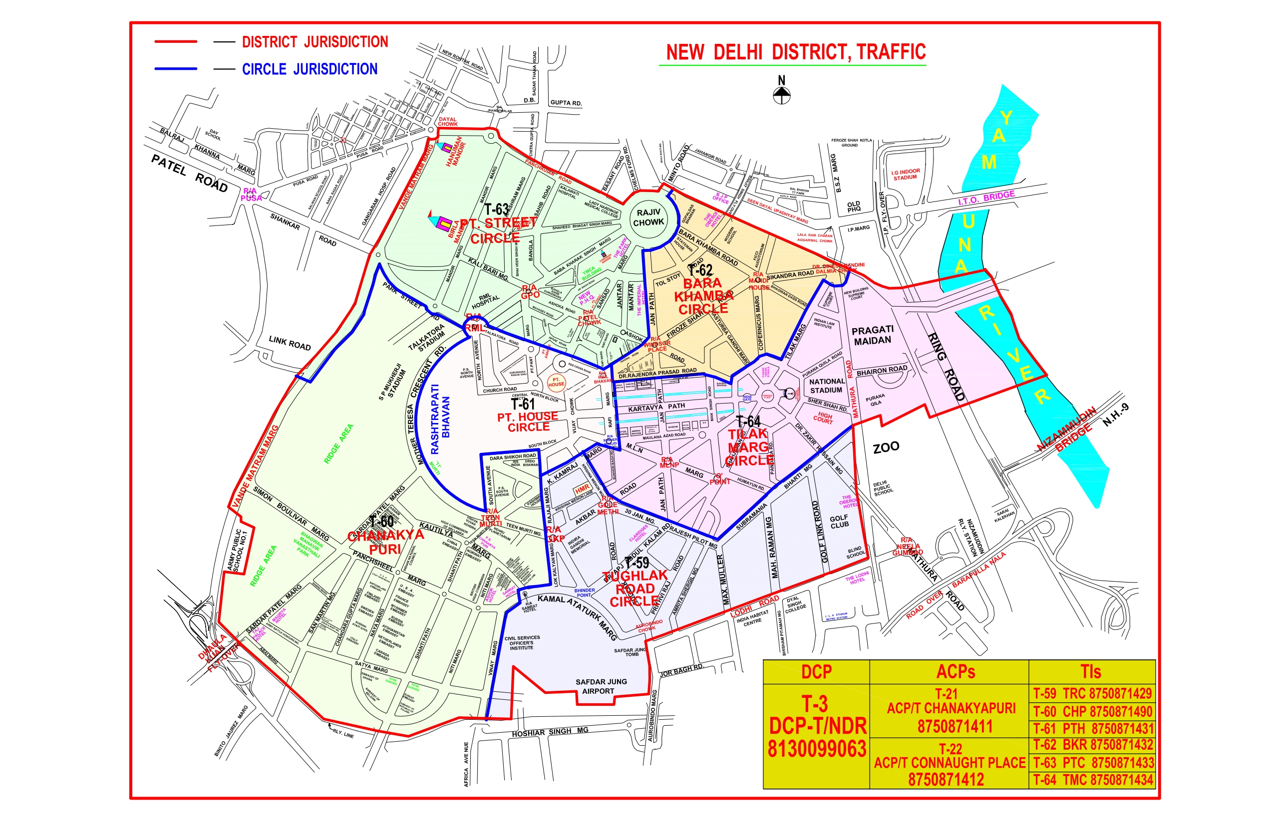 New Delhi District Map