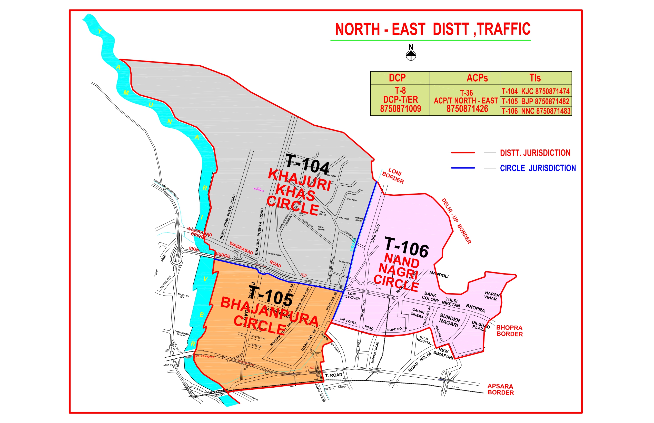 North East District Map