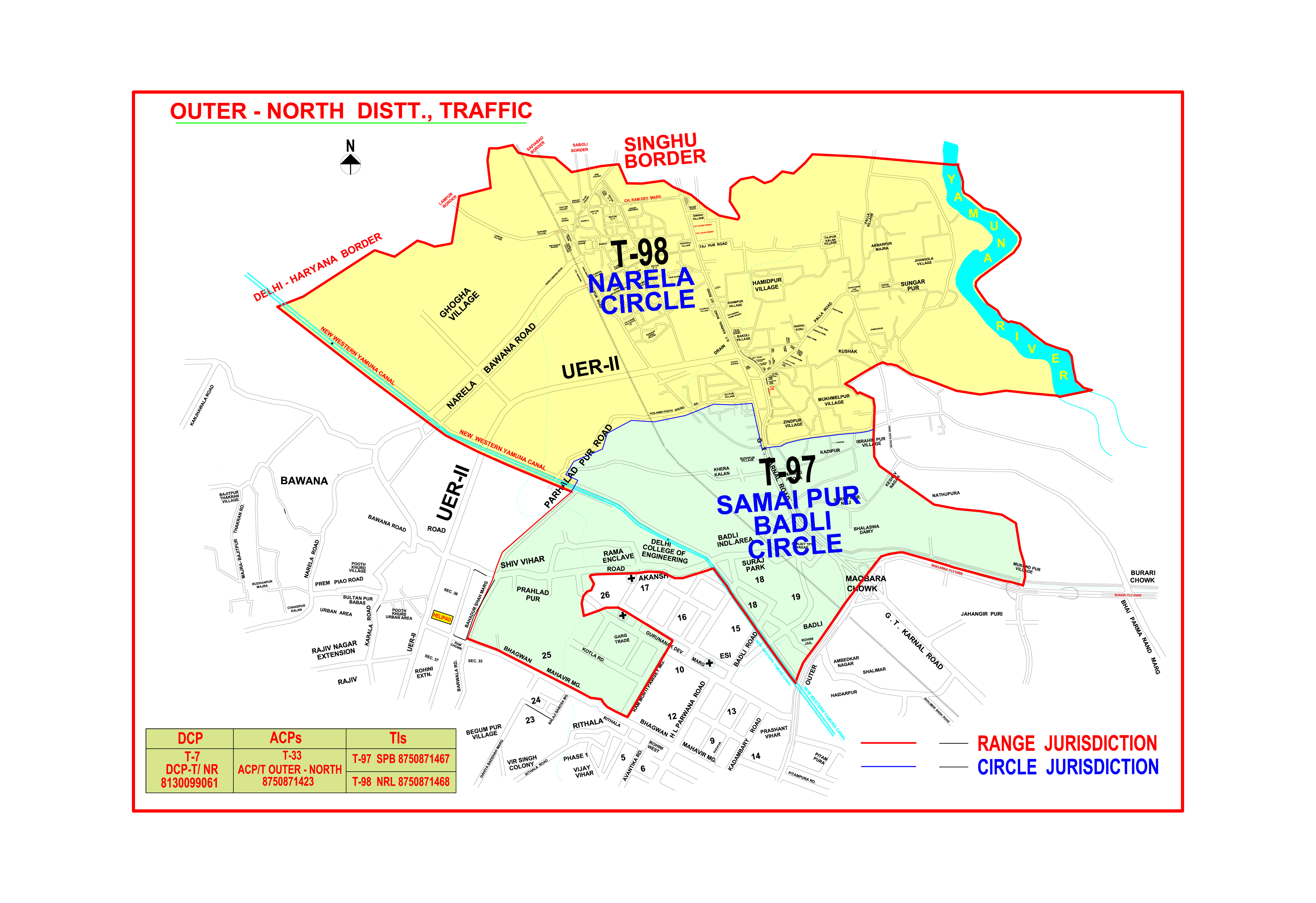 Outer North District Map