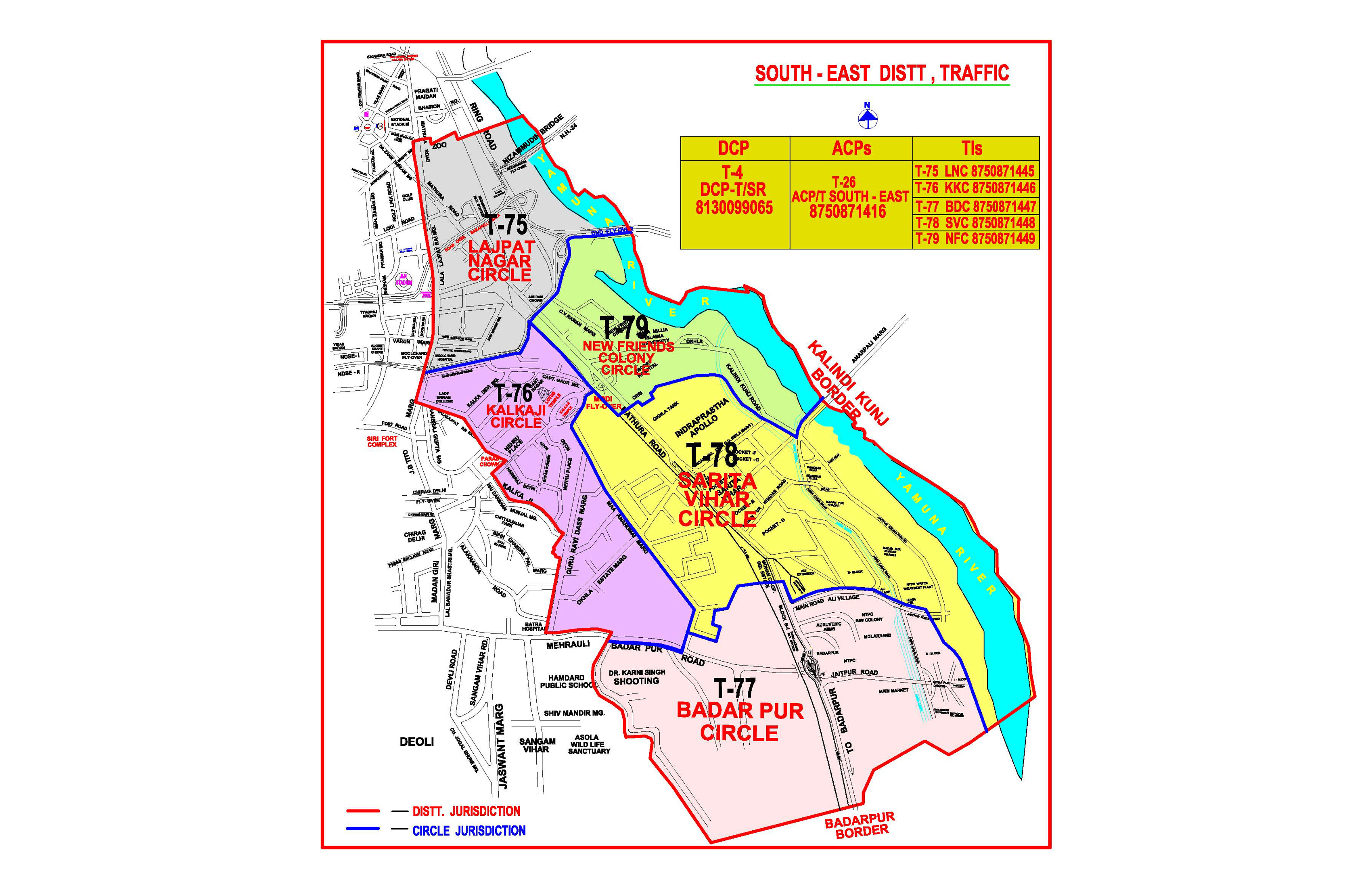 South East District Map