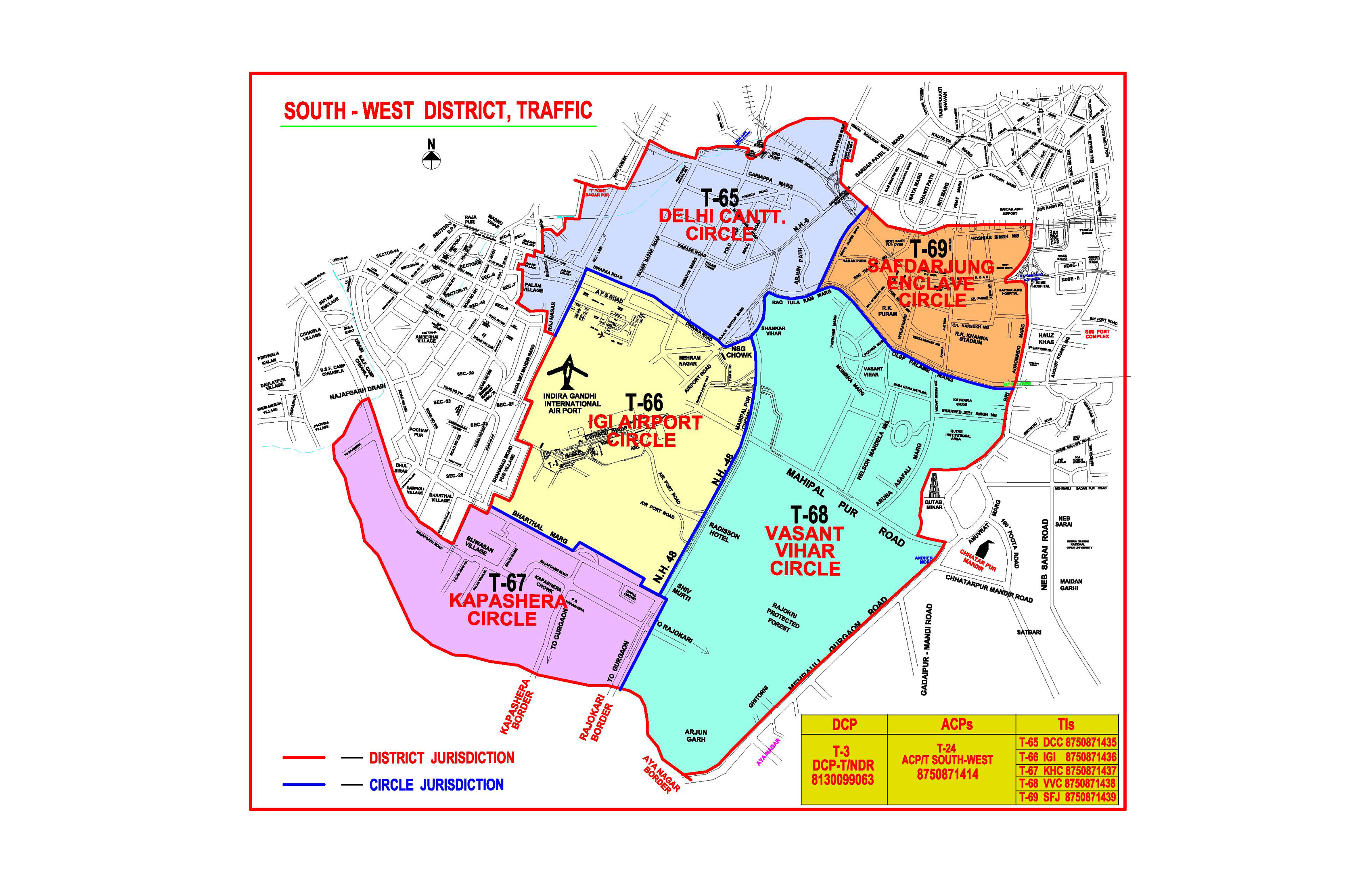 South West District Map